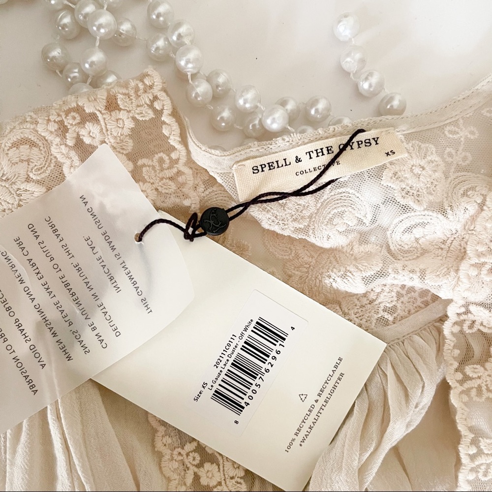 NWT Spell Le Gauze Lace Duster - Picture 6 of 16